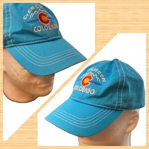 VTG Colorado blue embroidered snapback trucker cap youth hat